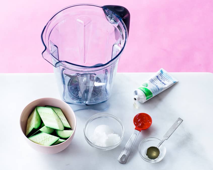 How To Make Eye Masks from Cucumber & Coconut Oil The Kitchn