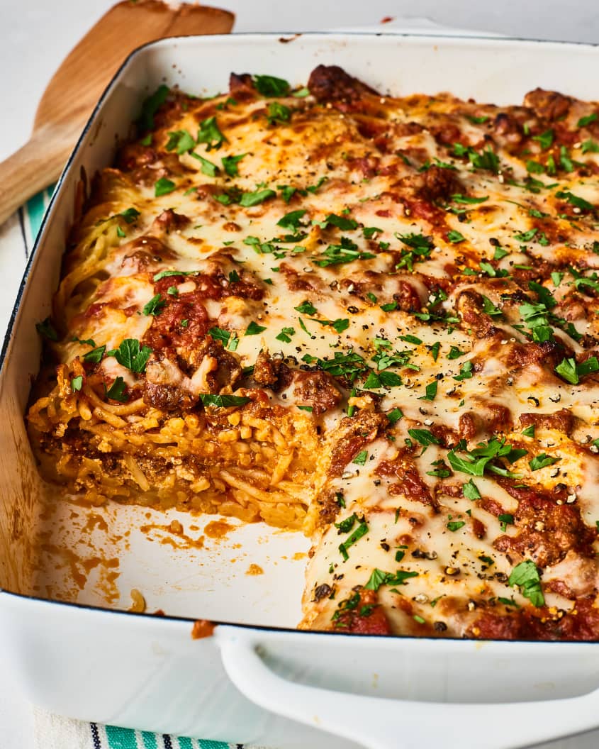 Baked Spaghetti Recipe (Easy Casserole for a Crowd) | The Kitchn