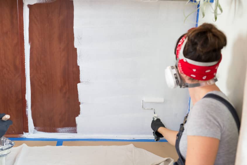 How To Paint Wood Kitchen Cabinets with White Paint | The Kitchn