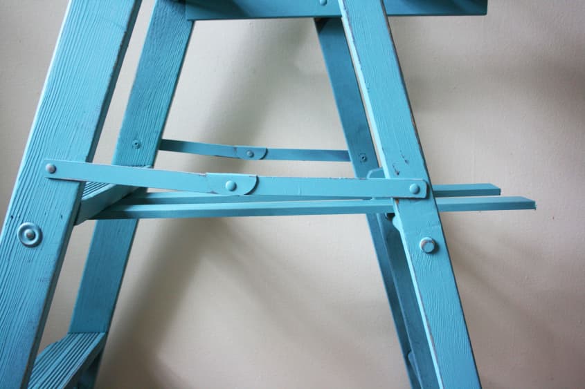 How to Turn an Old Ladder Into a Kitchen Storage Shelf The Kitchn