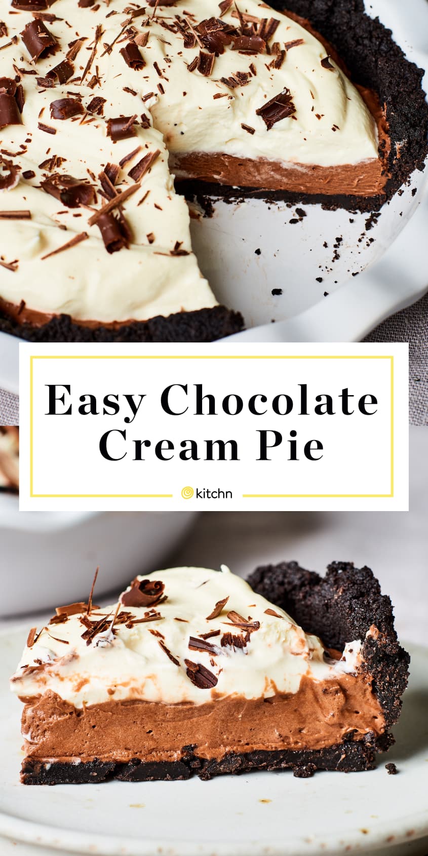 Easy Chocolate Cream Pie The Kitchn 