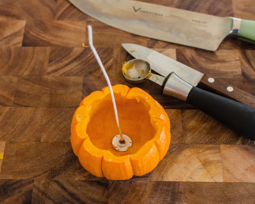 How To Make a Candle Out of a Pumpkin The Kitchn