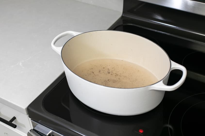 How To Clean Burnt Stains Off Enameled Dutch Oven The Kitchn