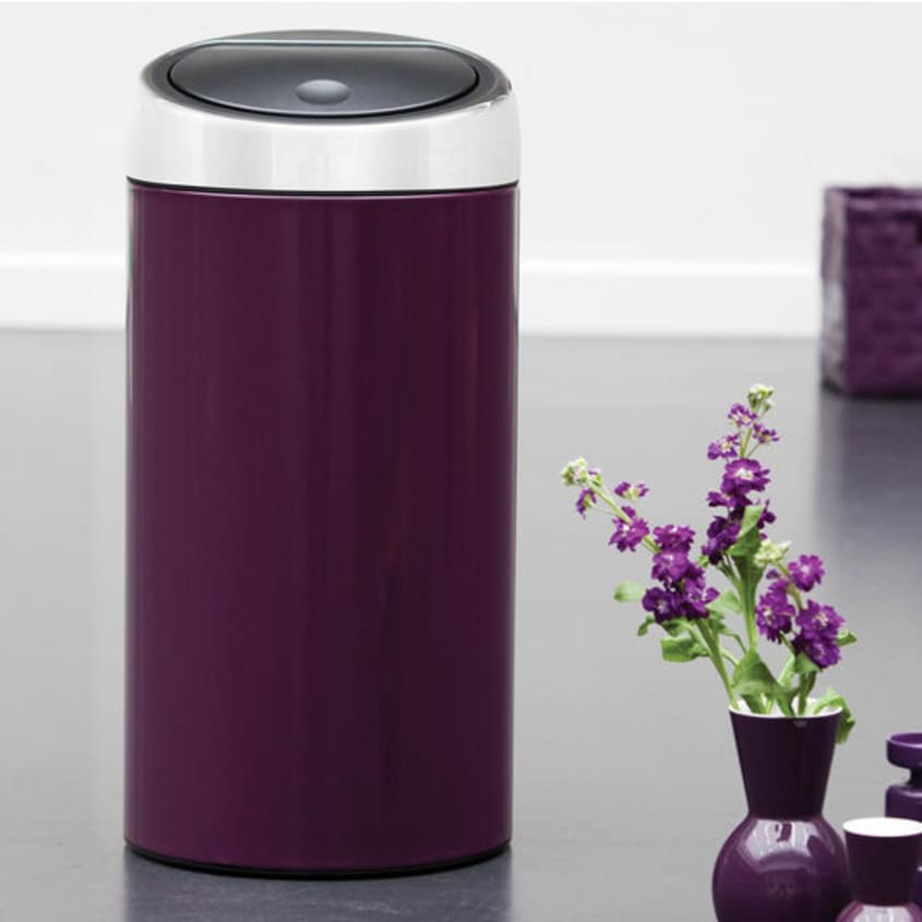 Beyond Stainless Steel Colorful Kitchen Trash Cans from Brabantia