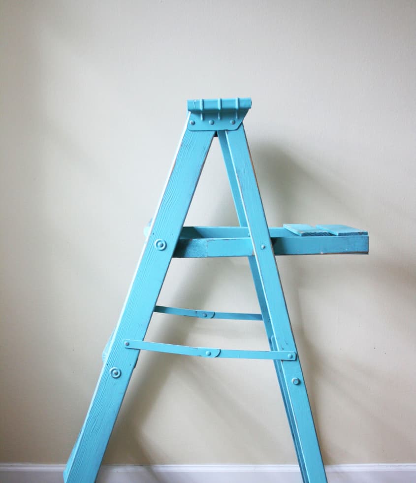How to Turn an Old Ladder Into a Kitchen Storage Shelf The Kitchn