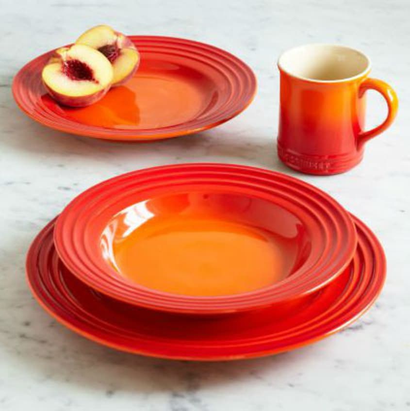 Orange dinnerware outlet