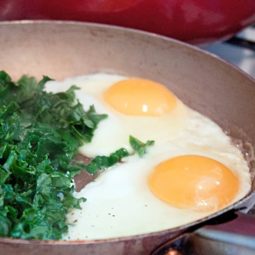 Fried Egg Kale Toast from Megan of Feasting on Art The Kitchn