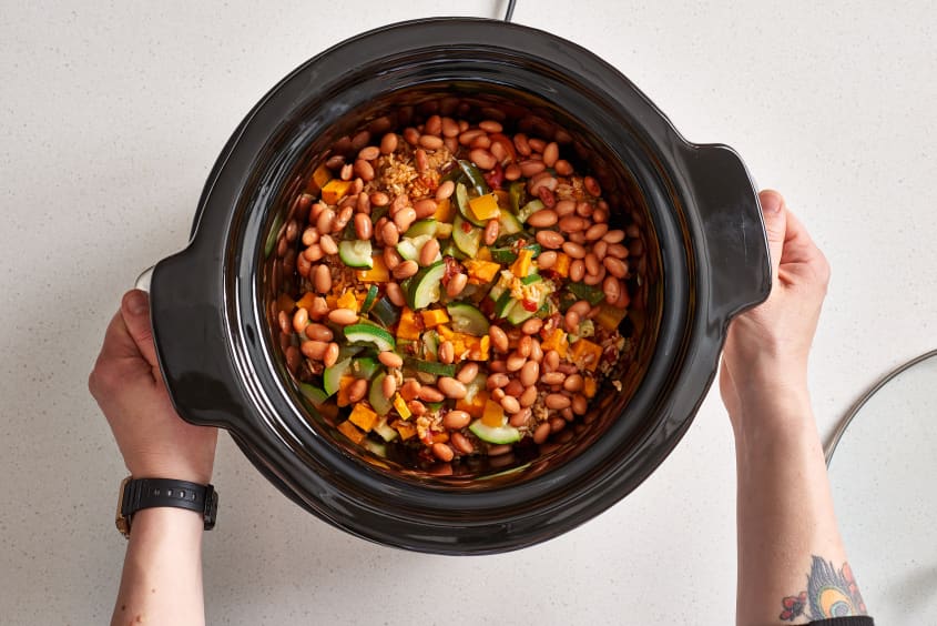 Easy Slow Cooker Vegetarian Burrito Bowls The Kitchn