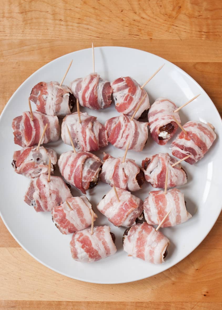 Bacon Wrapped Dates Recipe Perfect Crowd Pleaser The Kitchn