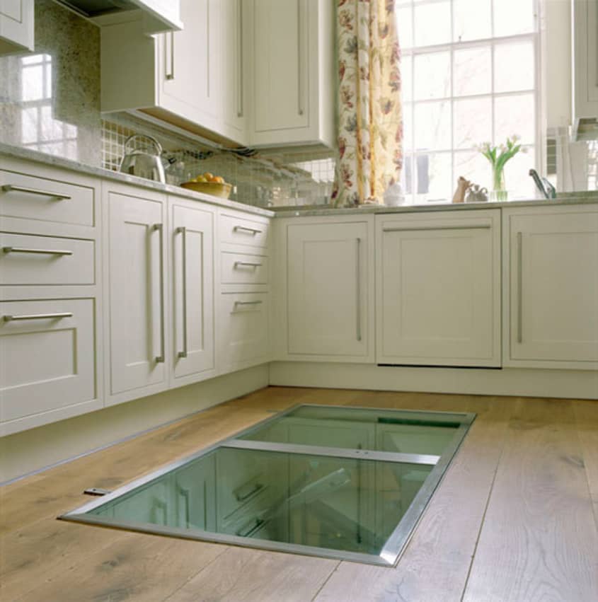 Wine cellar in kitchen floor hotsell