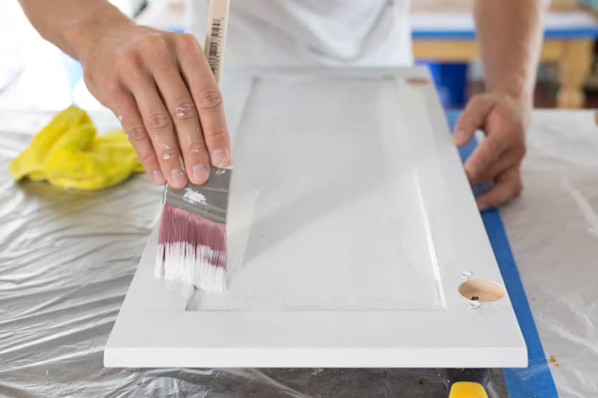 How To Paint Wood Kitchen Cabinets with White Paint | The Kitchn