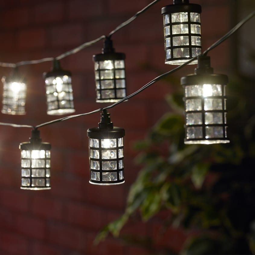 aurora glow solar string lights