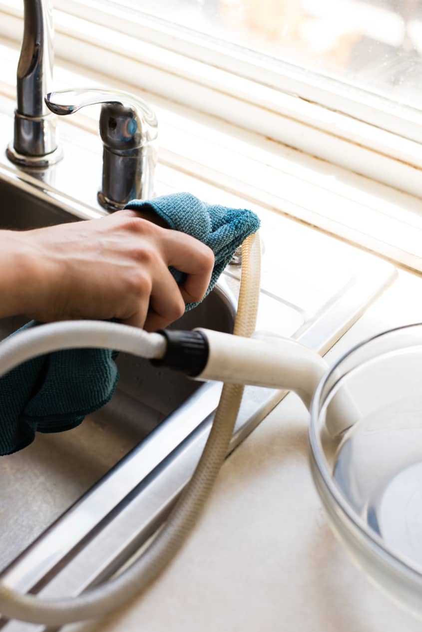 How To Clean Your Kitchen Sink Sprayer The Kitchn