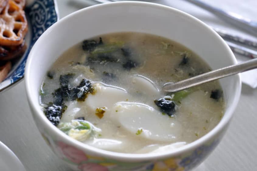 Recipe Vegetarian Dduk Gook Korean Rice Cake Soup The Kitchn