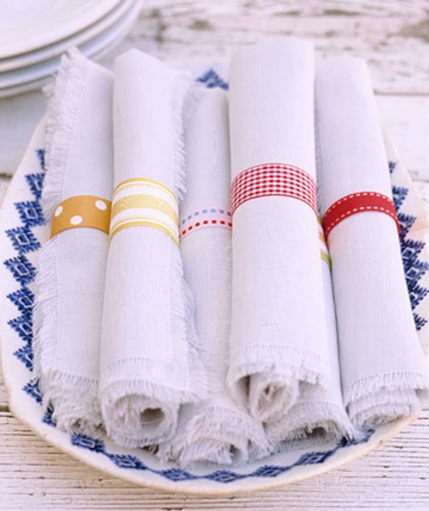 Fabric deals napkin rings