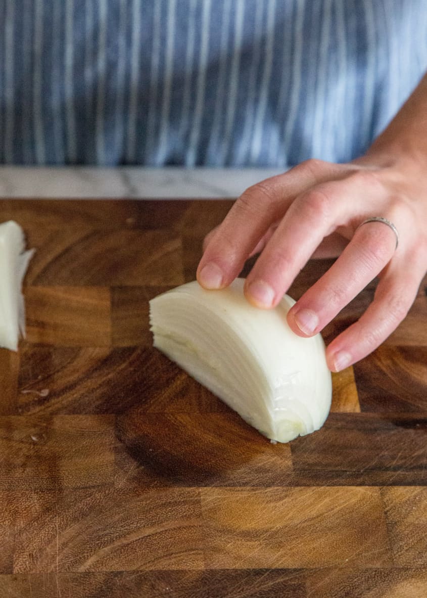 How To Thinly Slice an Onion (StepbyStep Guide with Photos) The Kitchn