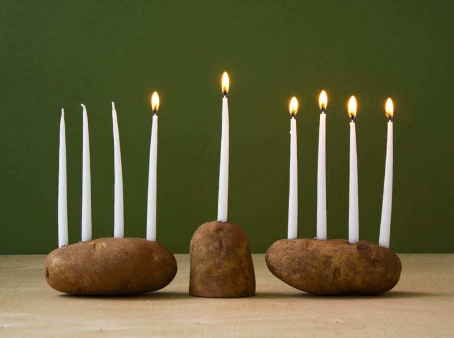 Diy Menorah Ideas Hanukkah Crafts Easy Menorah Apartment Therapy