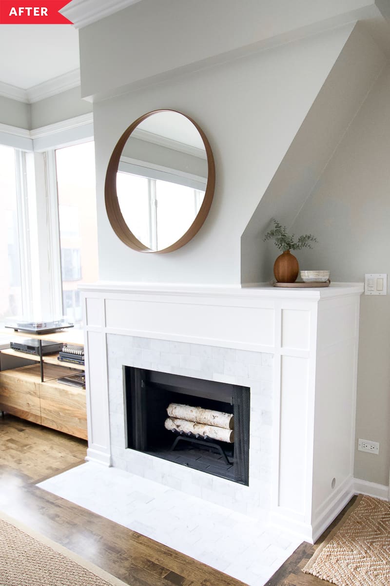 8 Best Fireplace Makeovers Beautiful Before After Fireplace