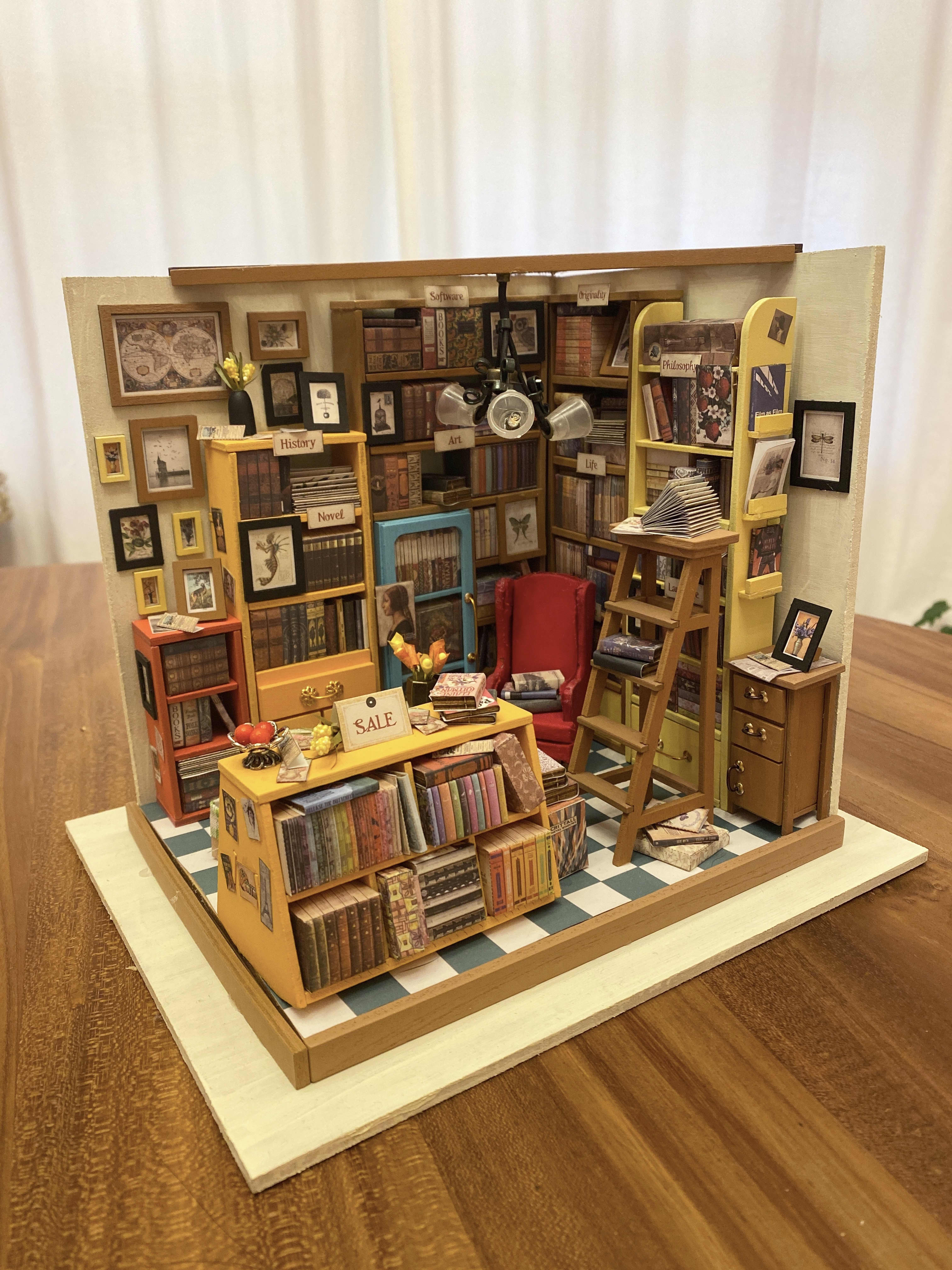 diy miniature library