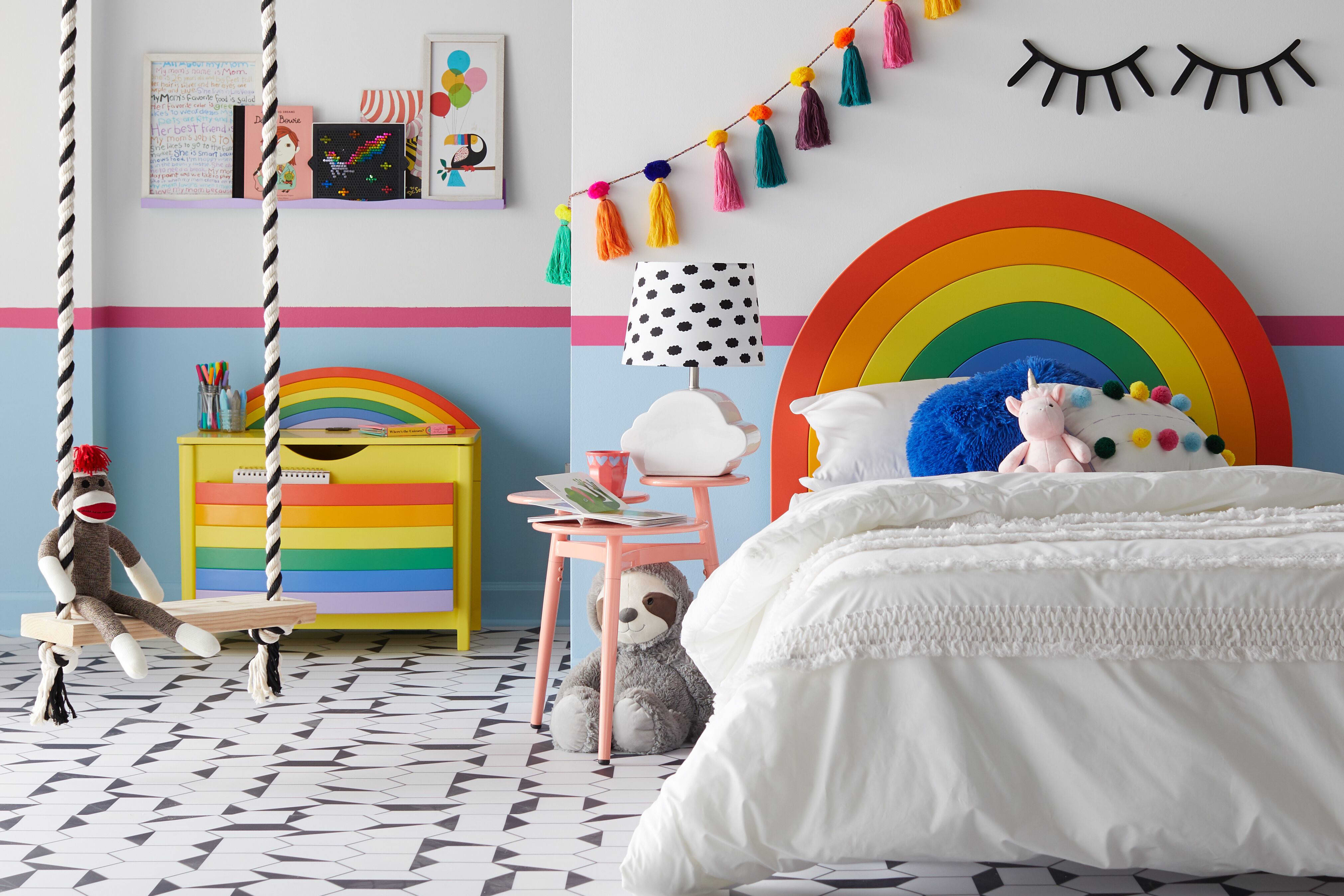 children's rainbow bedrooms