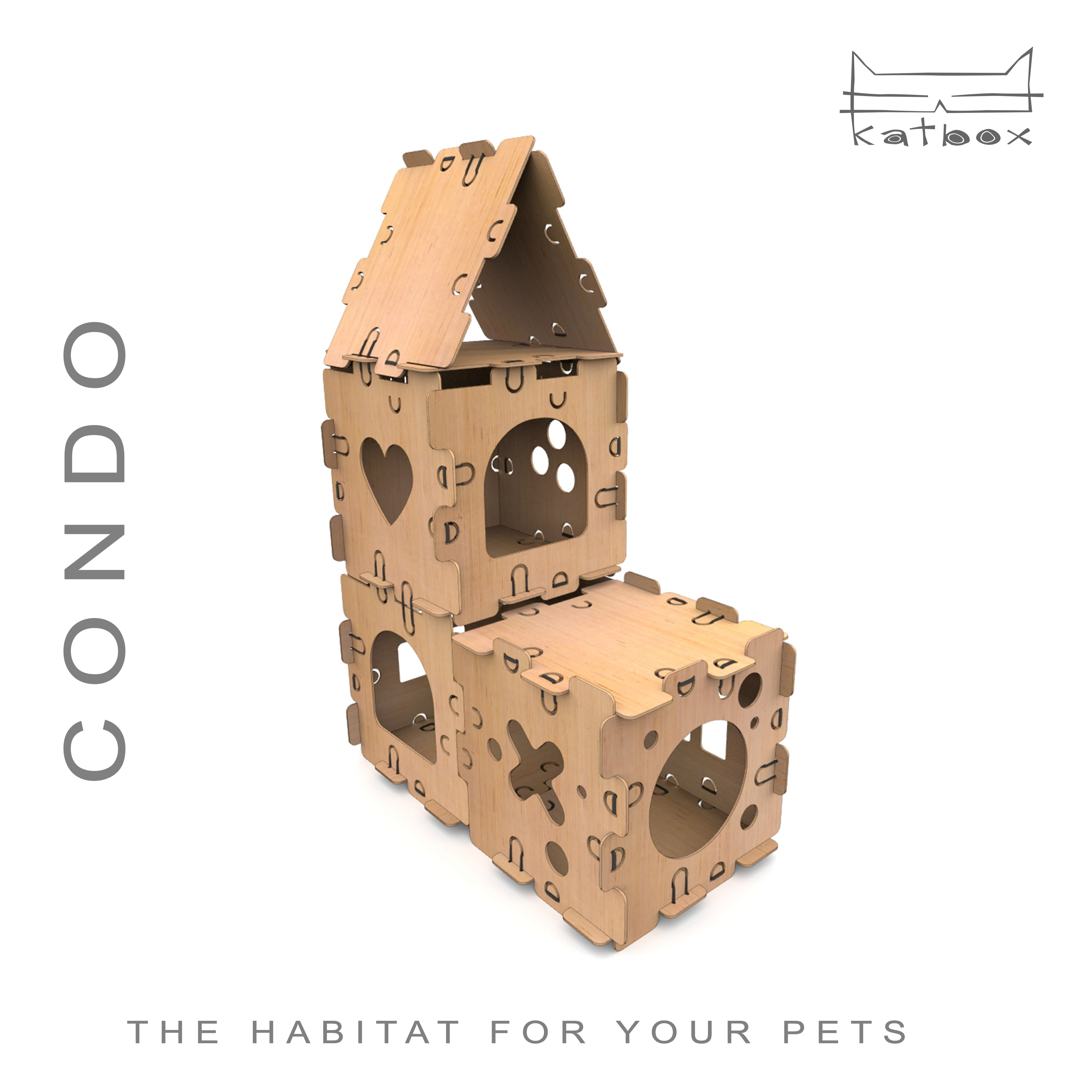 modular cardboard cat house