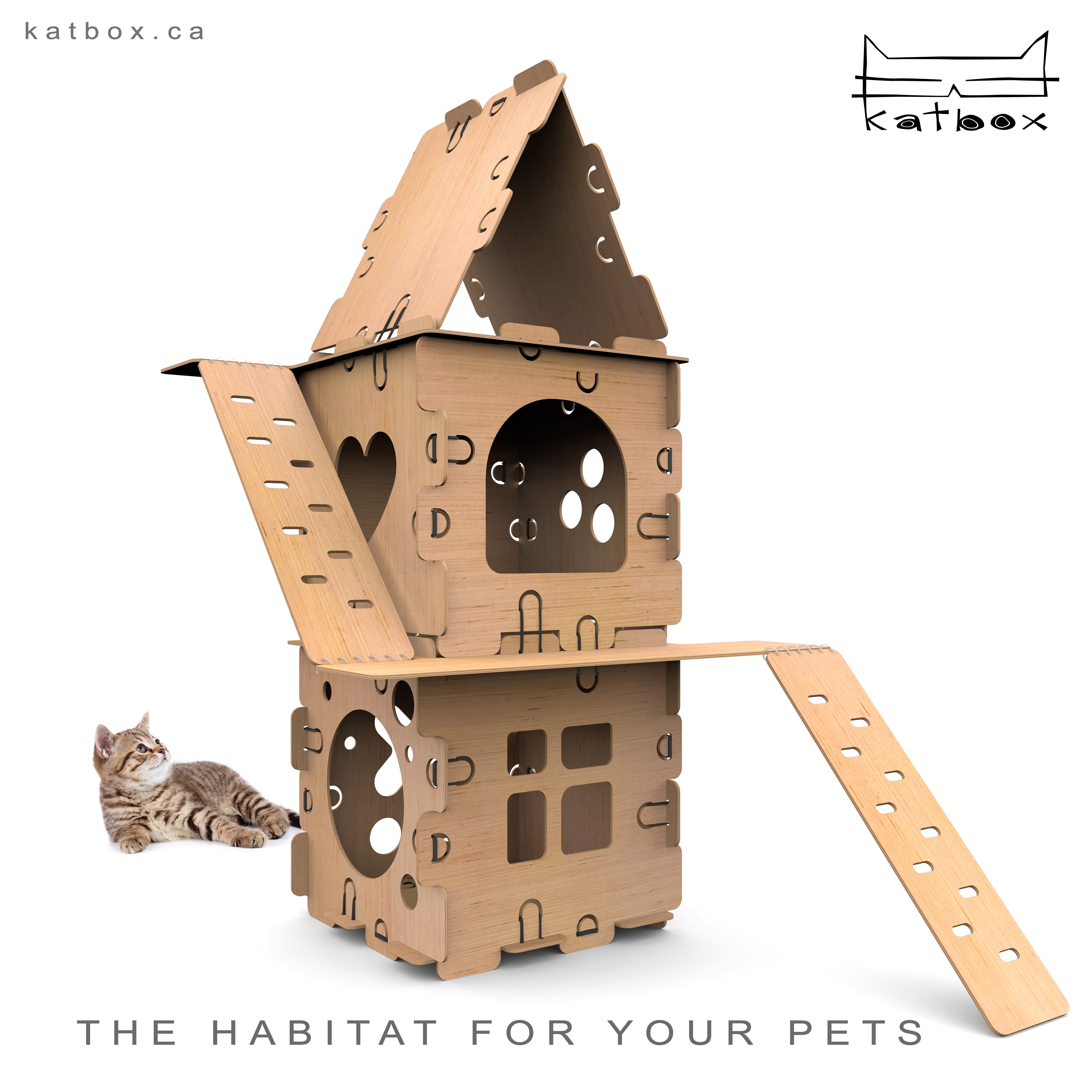 modular cardboard cat house