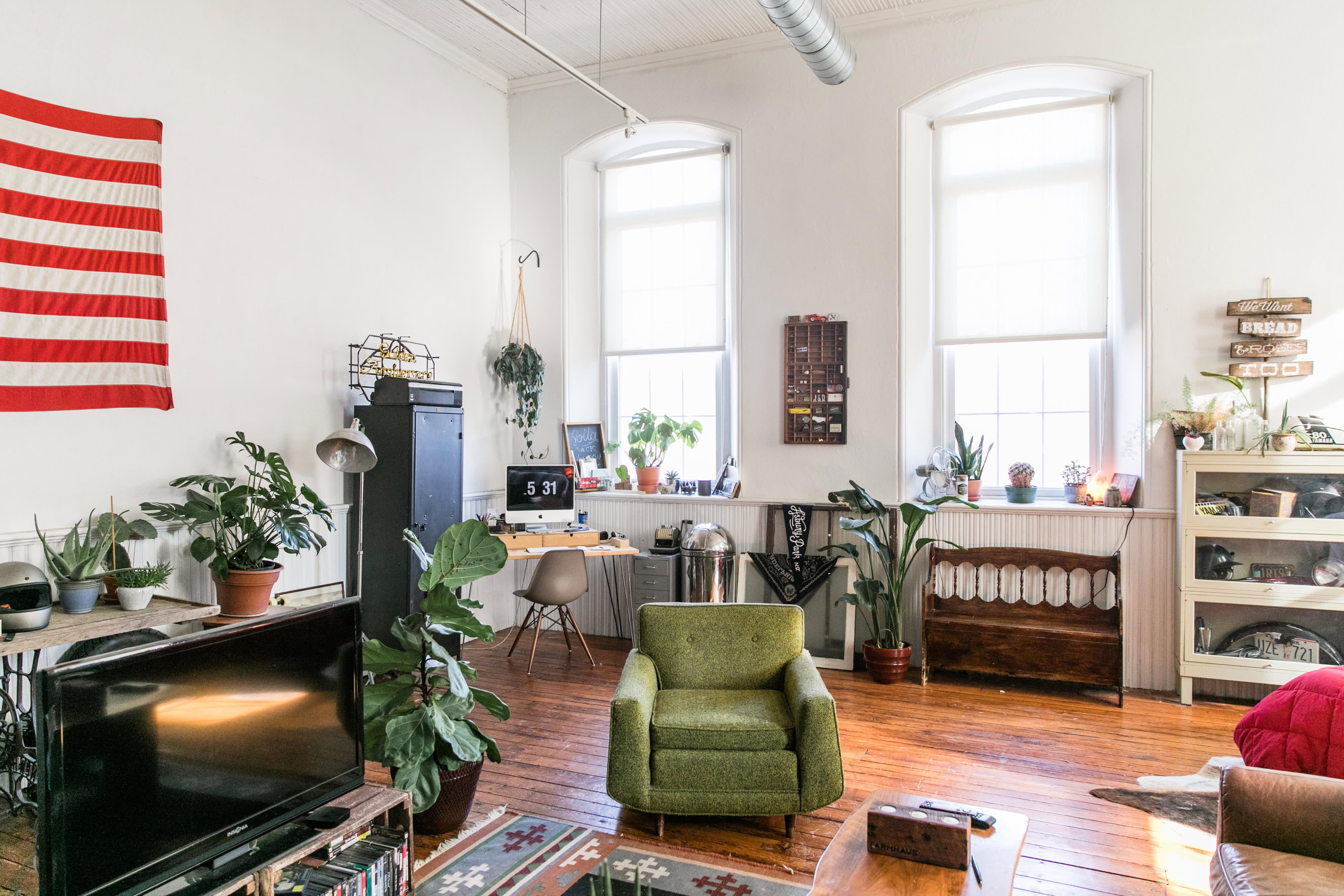 House Tour A VintageFilled Loft in a Former Church Apartment Therapy