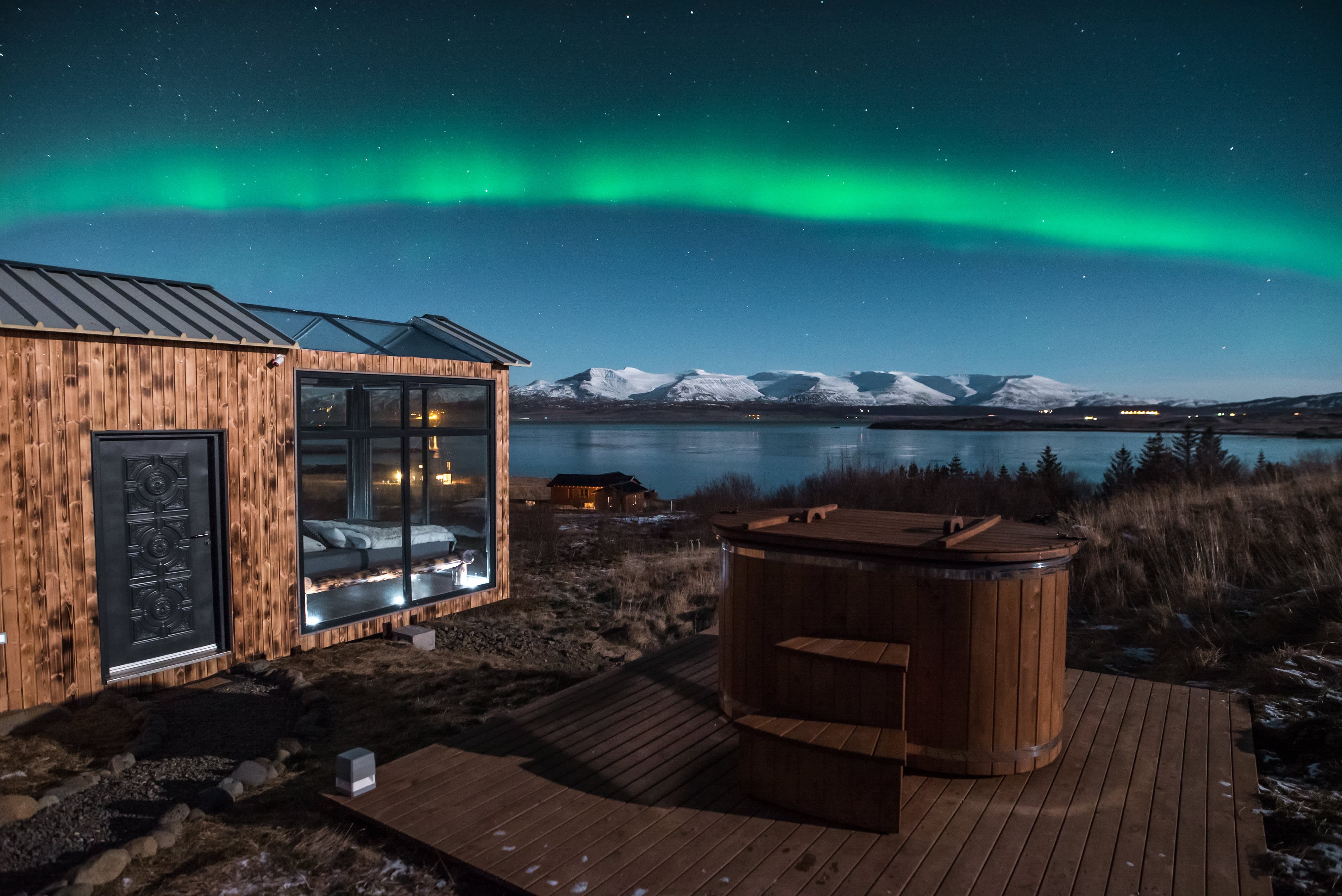 TIny House Cabin Hotel Glass Roof Iceland Northern Lights Apartment