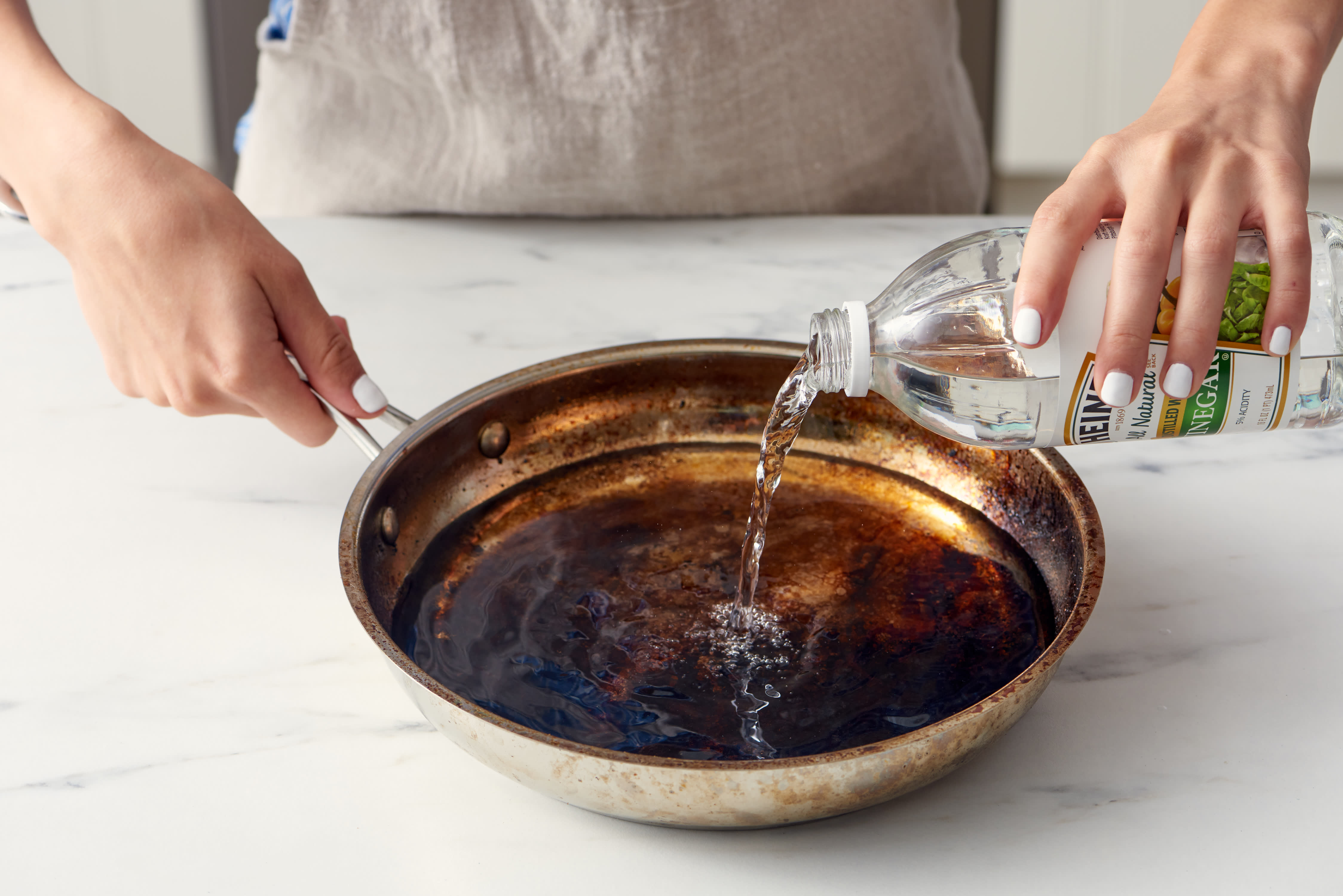 how to clean burnt pot