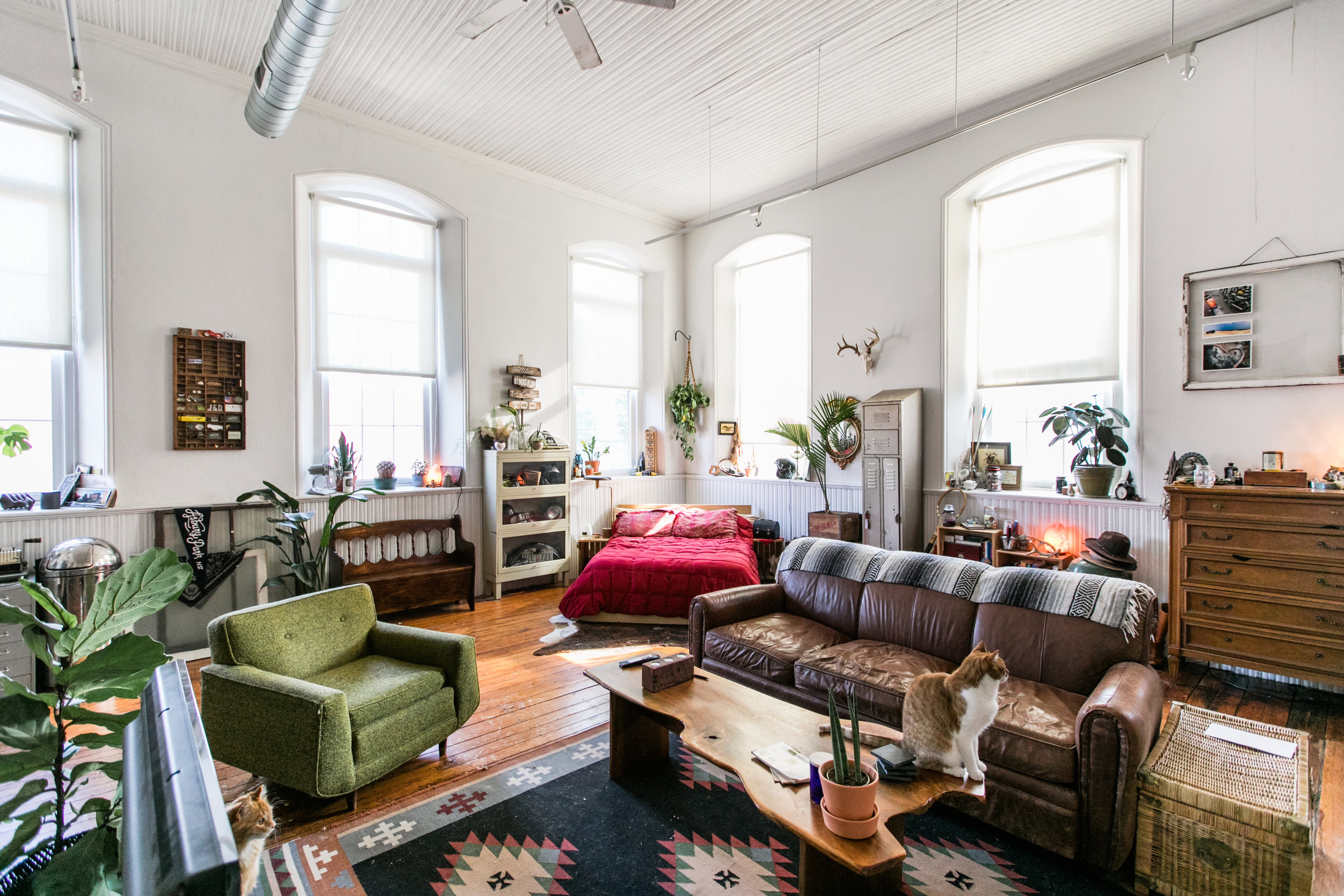 House Tour A VintageFilled Loft in a Former Church Apartment Therapy