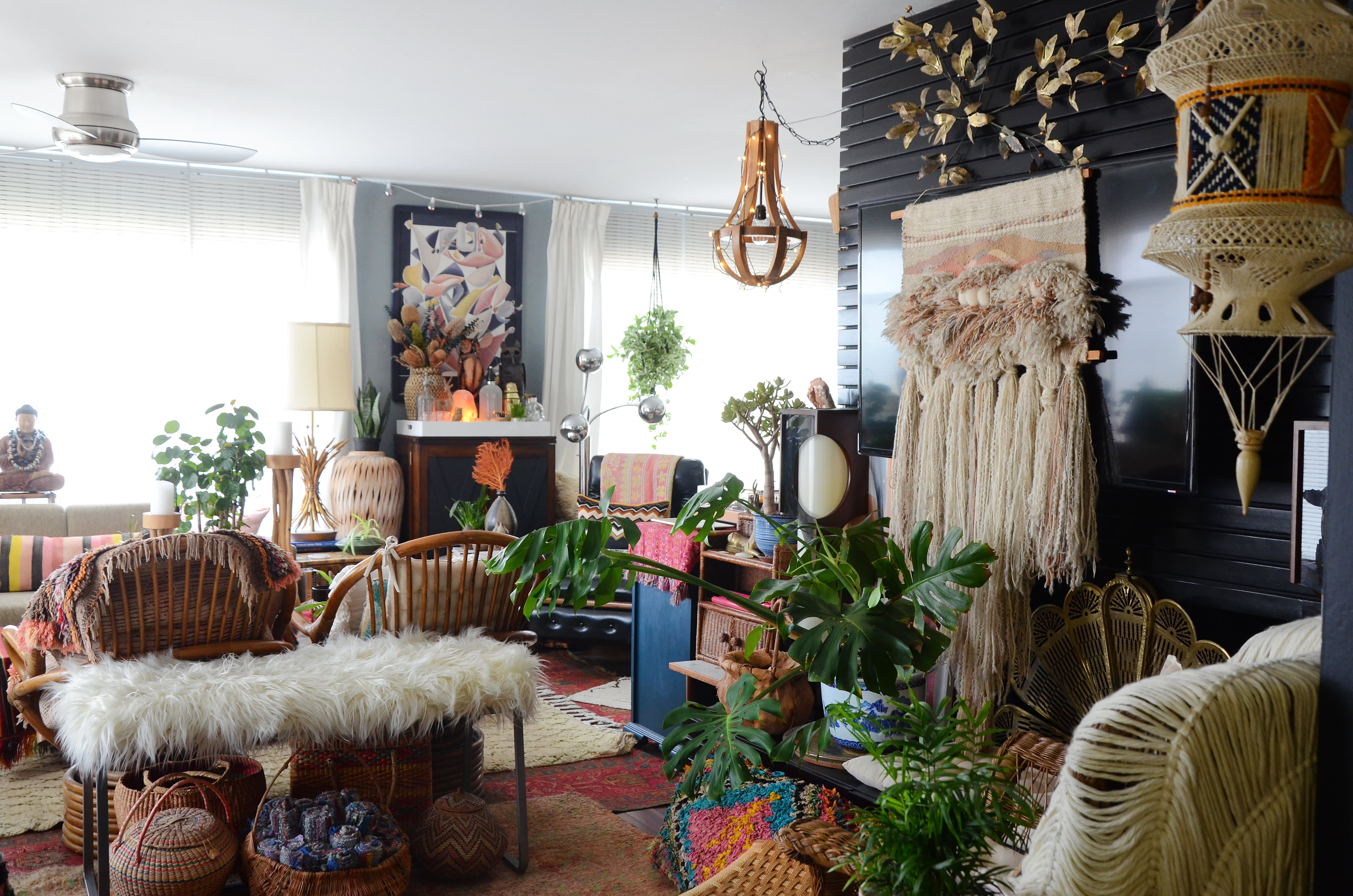 House Tour A Maximalist, Layered Lounge in Oakland Apartment Therapy