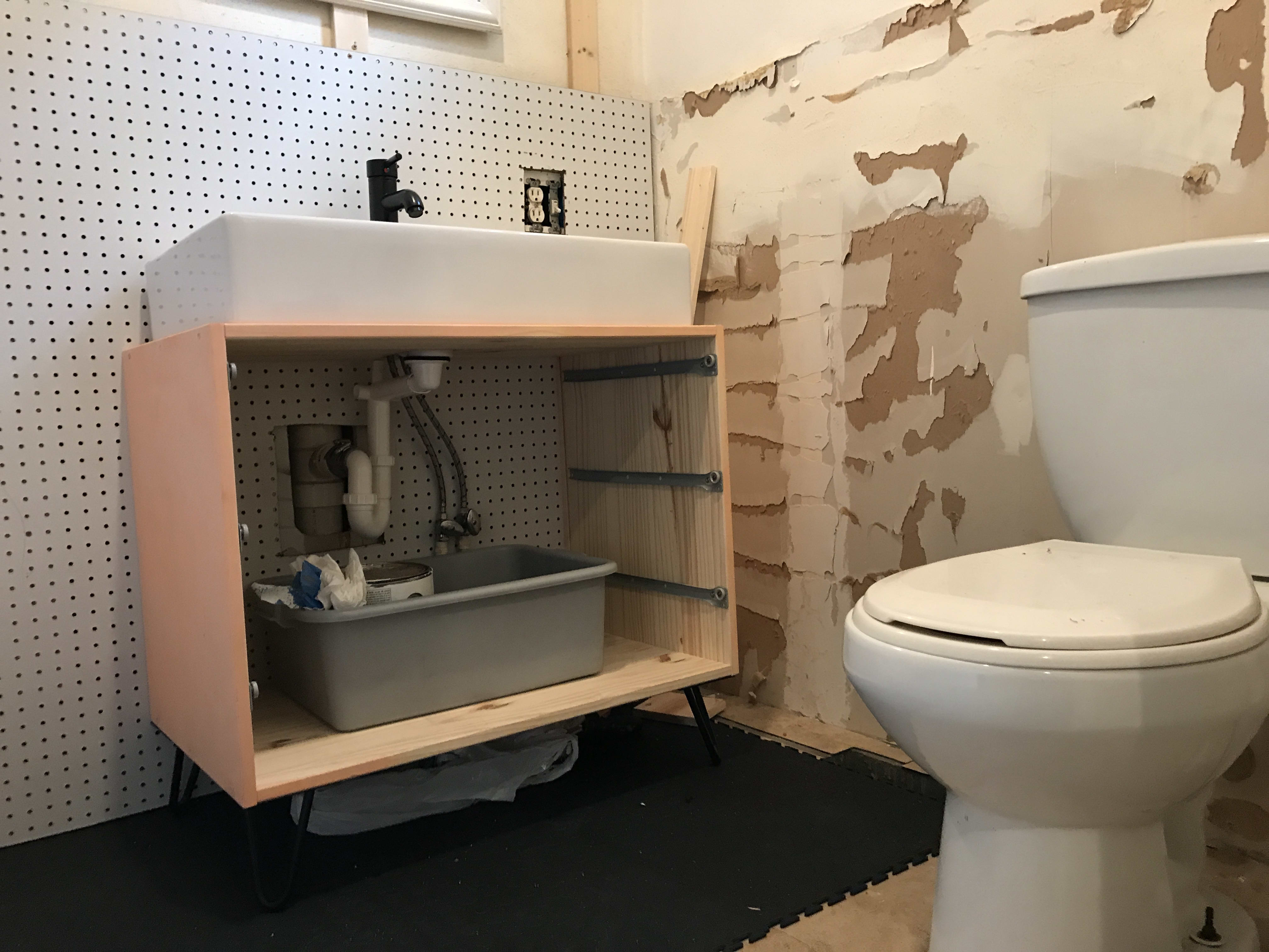 How to Hack IKEA IVAR Storage Into a Bathroom Vanity Apartment Therapy