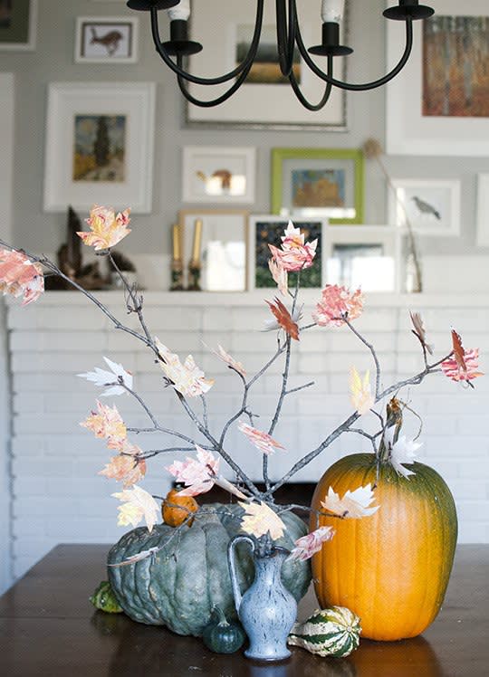 Cheap, Easy DIY Decorating Idea: Craft with Painted Fall Leaves