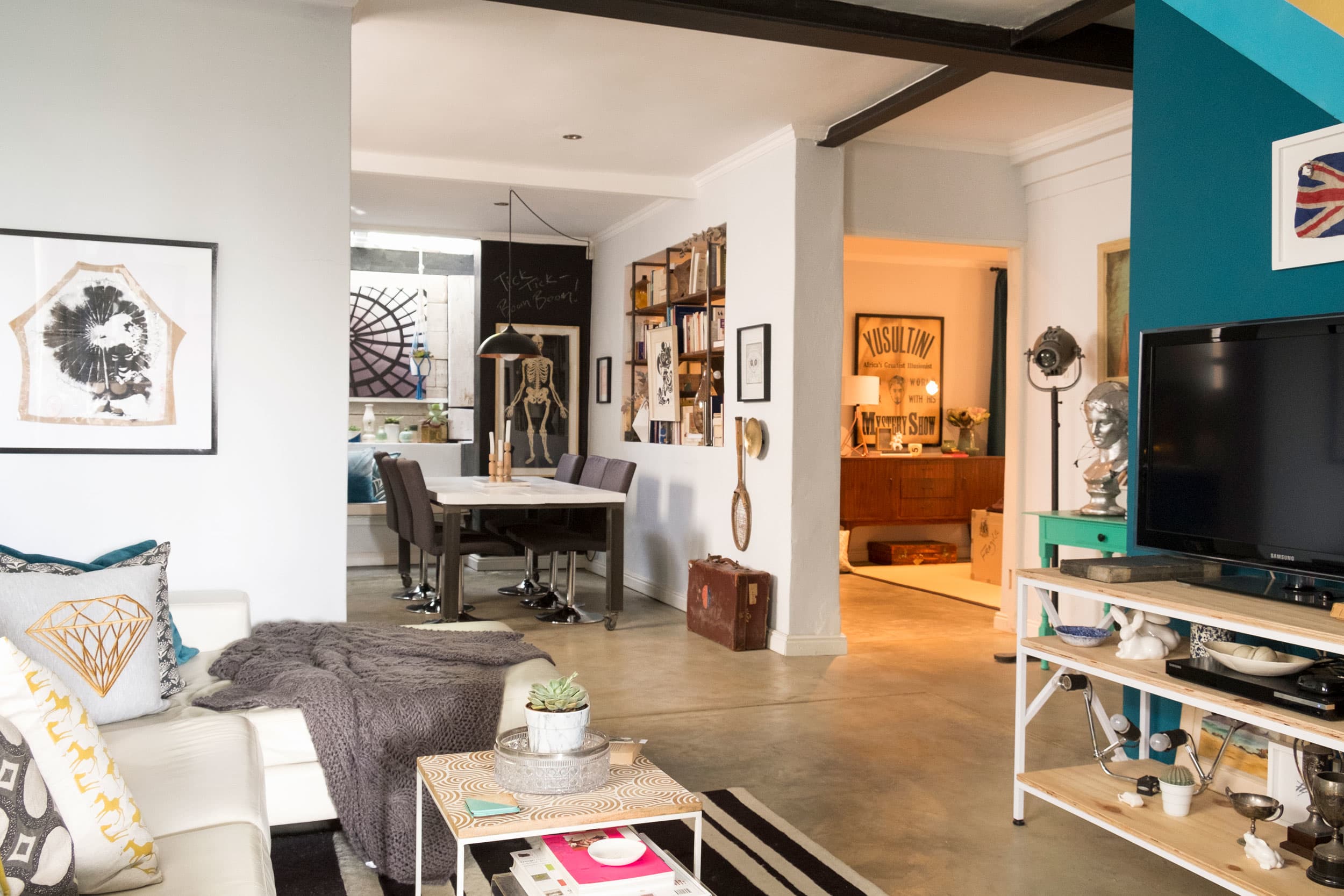 House Tour A Colorful & Quirky Basement Apartment Apartment Therapy