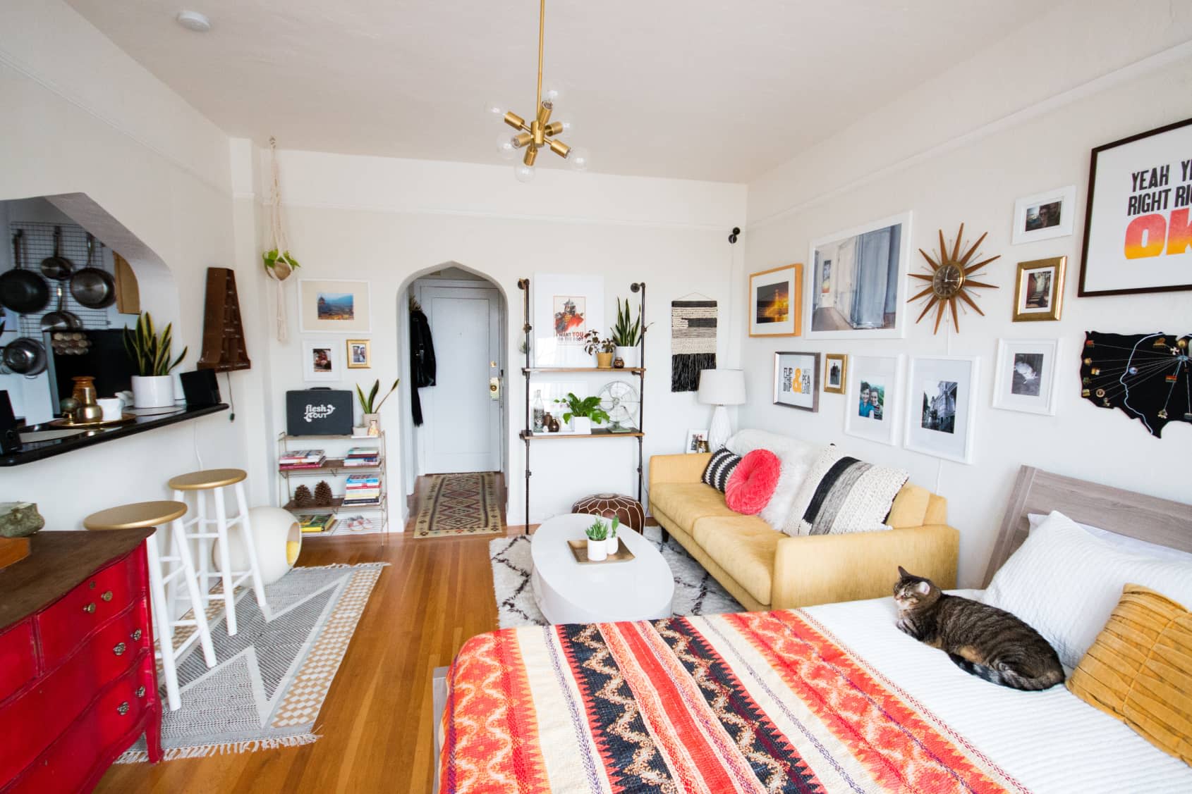 House Tour: A Colorful 400 Square Foot Studio Apartment | Apartment Therapy