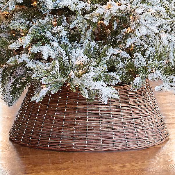 Christmas Tree Skirt Alternatives Tree in a Basket Apartment Therapy