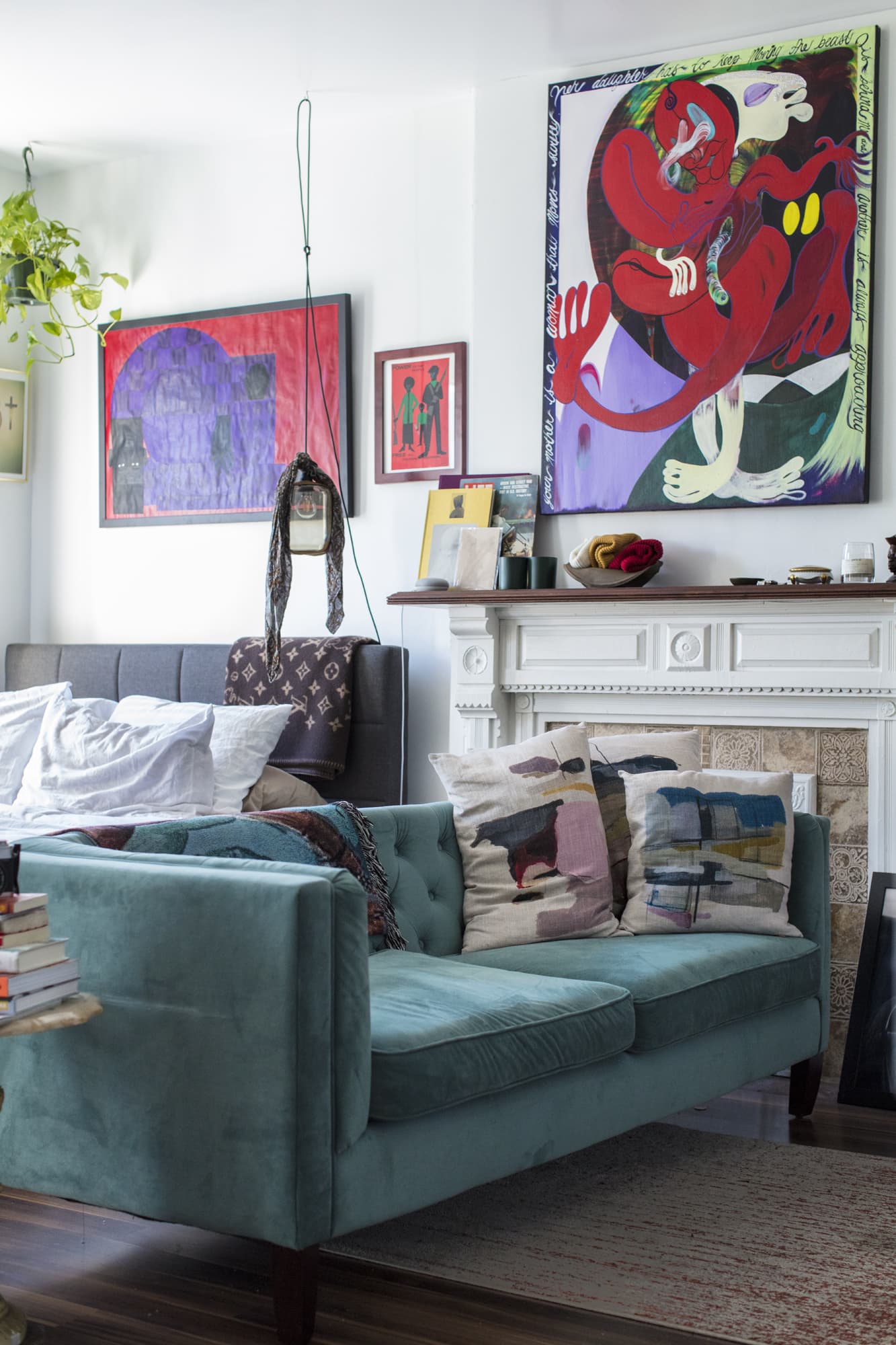 Small Studio Apartment Filled With Bold Art Ideas | Apartment Therapy