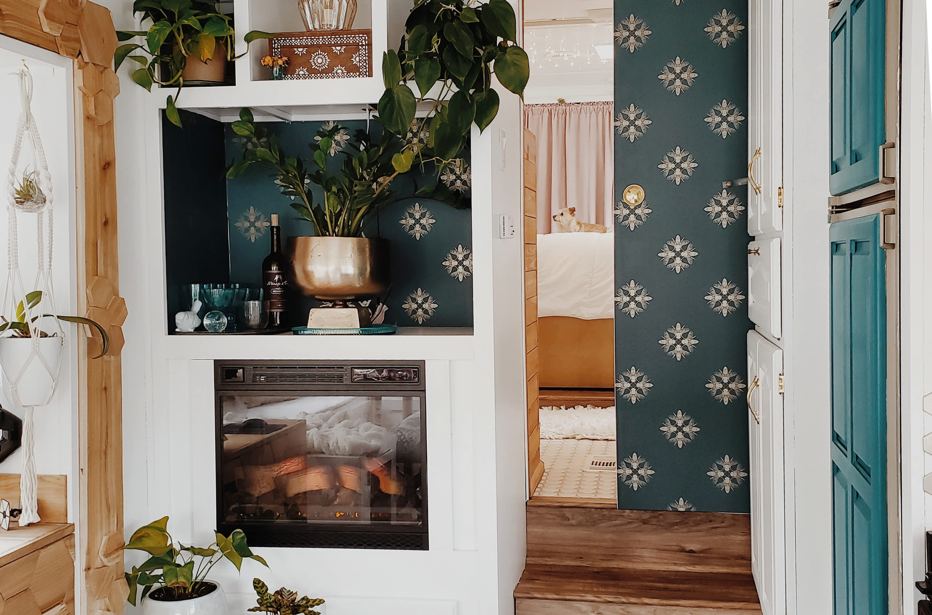 A 188-Square-Foot Renovated RV Is Packed With Plants, Pups, and Personality