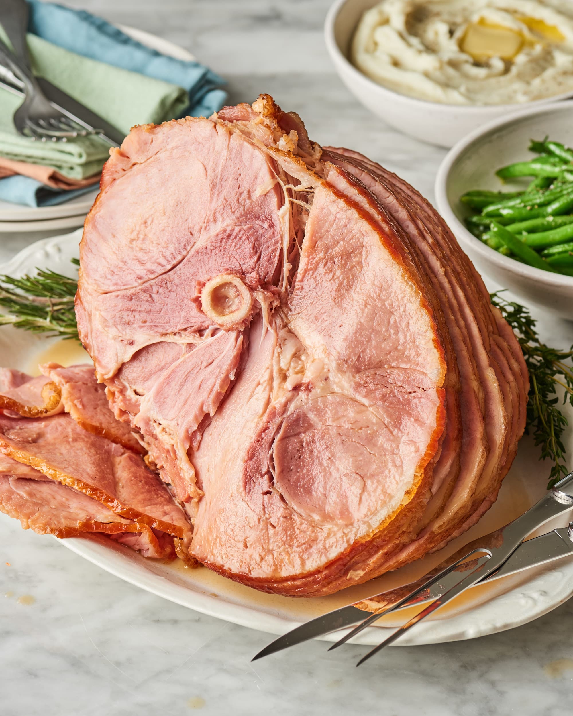 How To Make Thanksgiving Honey Glazed Ham In The Slow Cooker Kitchn