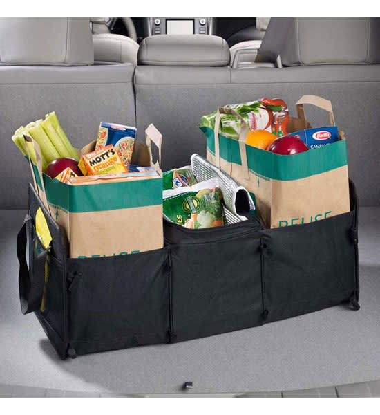 grocery bag carrier for car