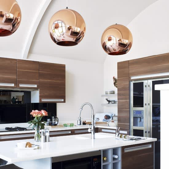 Copper Pendant Lights In The Kitchen Kitchn