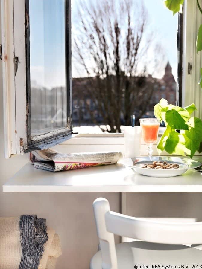 Yes You Too Can Have An Eat In Kitchen Ikea S Wall Mounted Drop Leaf Tables Kitchn