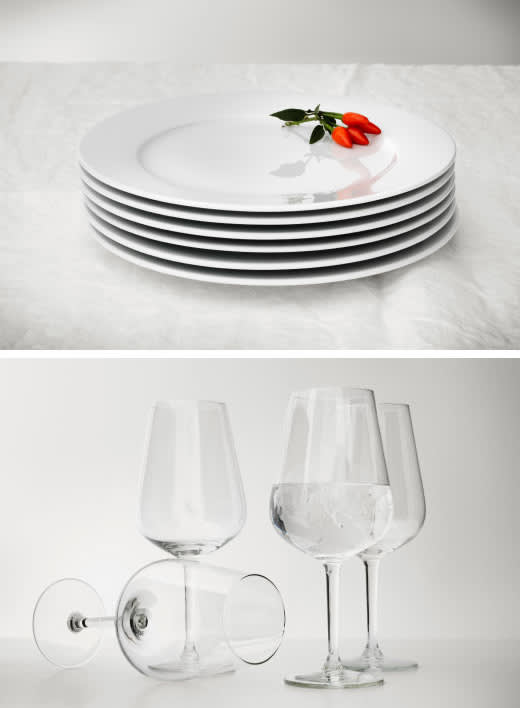 plates and glasses for sale