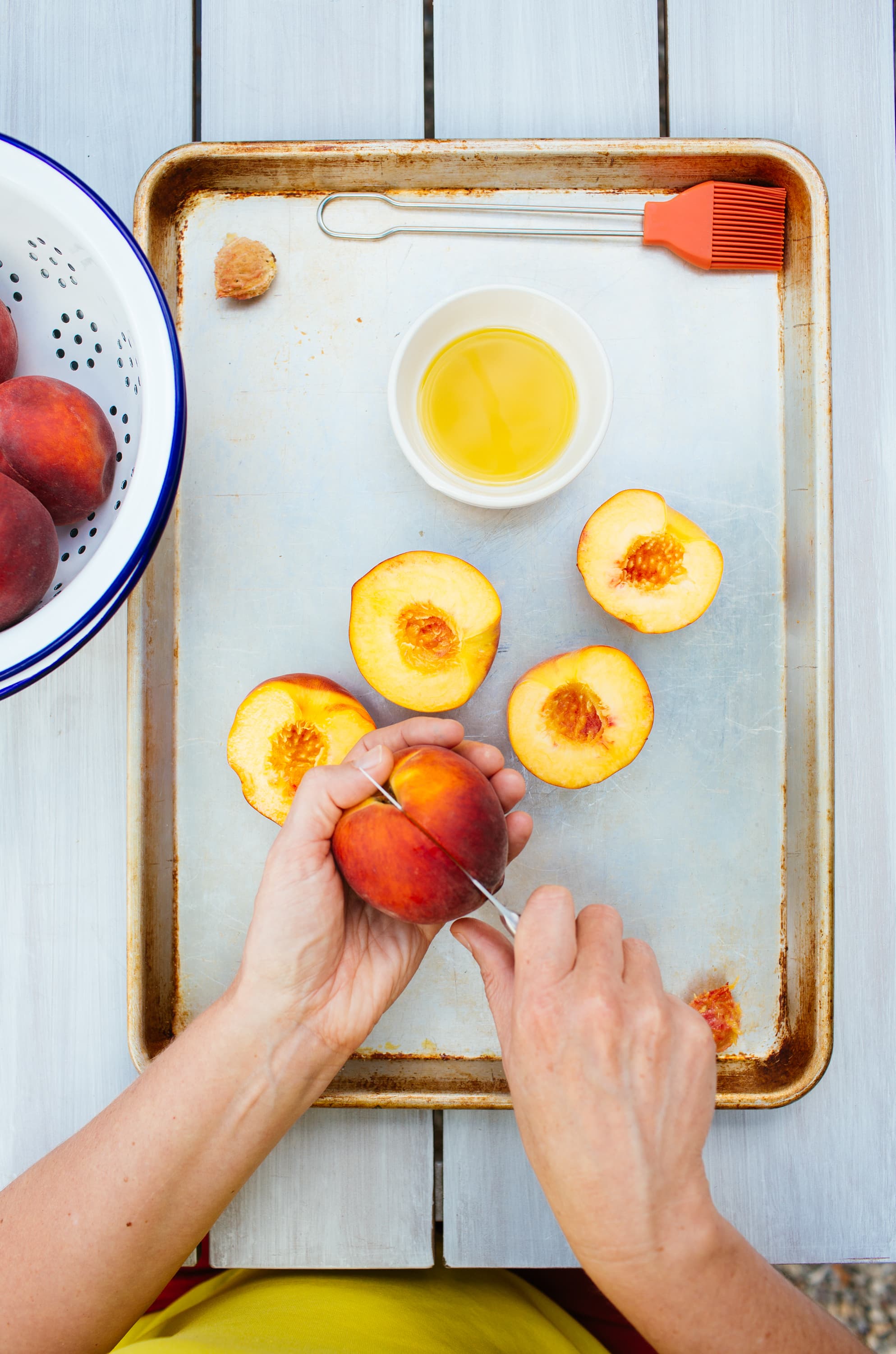 How To Grill Peaches The Easiest Simplest Method Kitchn
