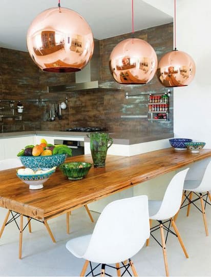 Copper Pendant Lights In The Kitchen Kitchn