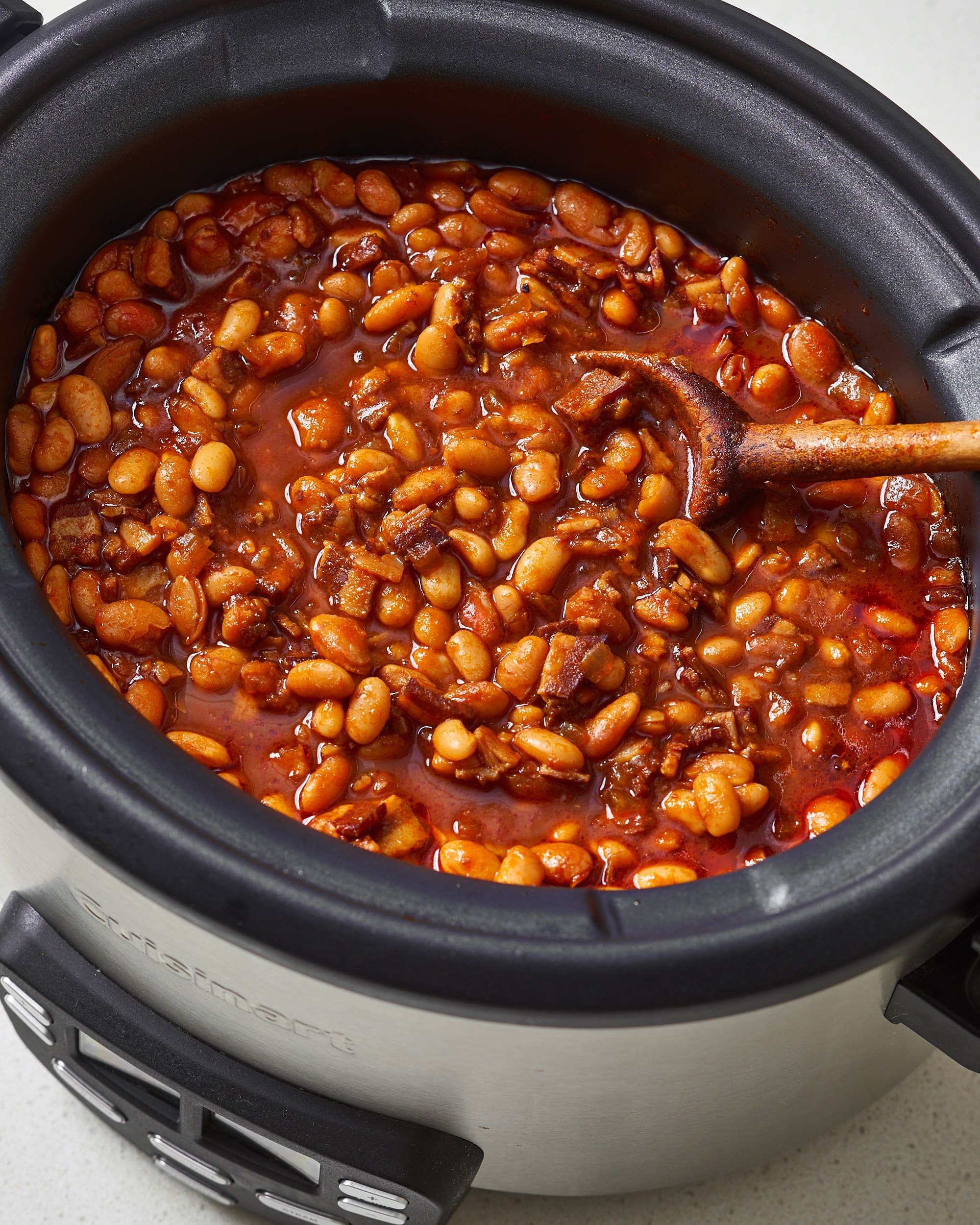 Brown Sugar & Bacon Slow Cooker Baked Beans