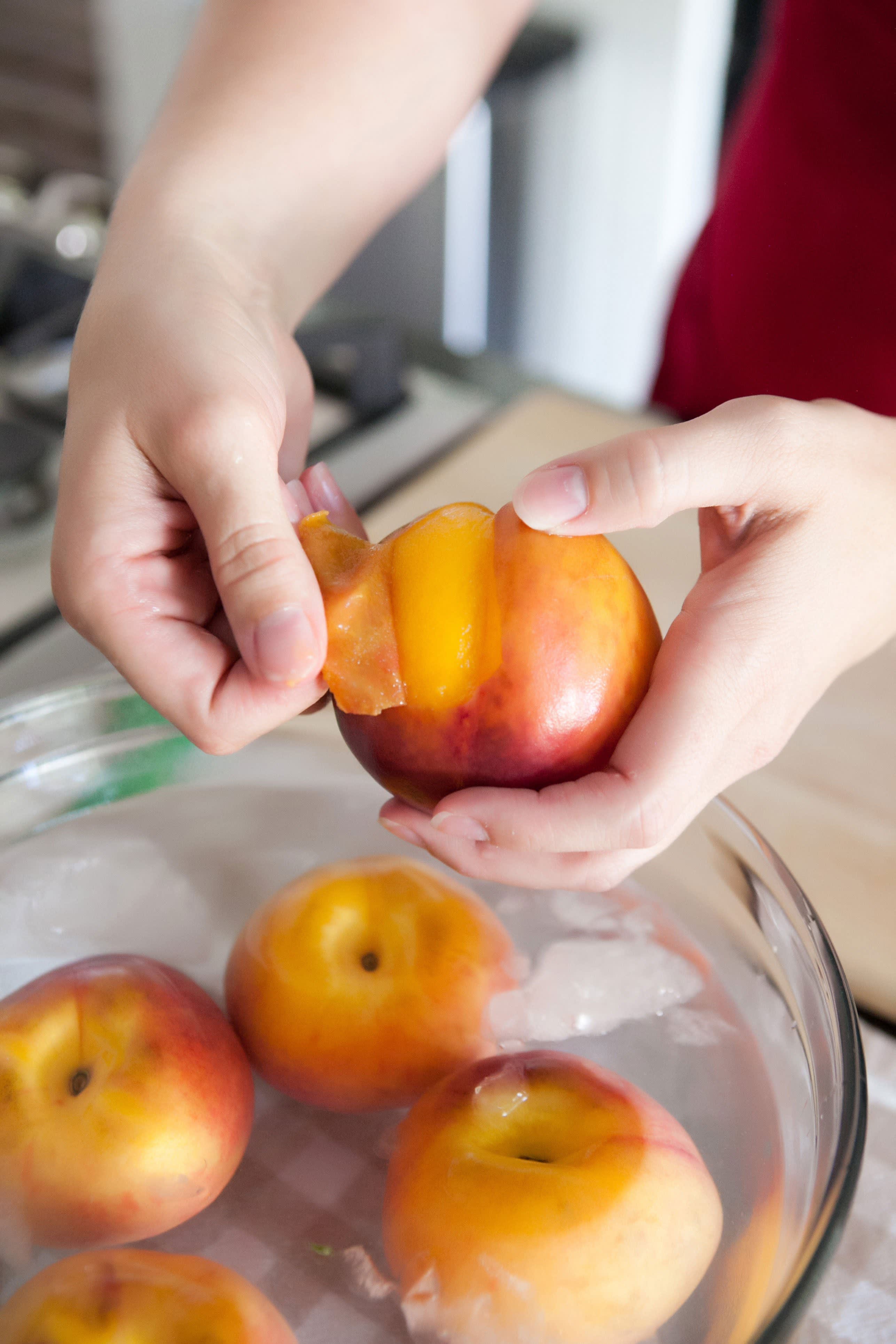 How To Easily Peel Peaches Without A Knife Kitchn
