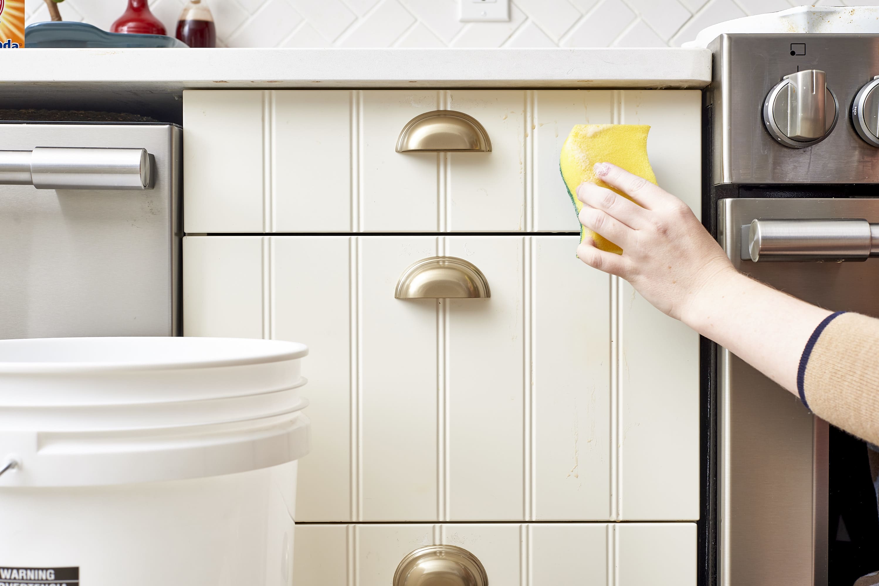 How To Get Sticky Cooking Grease Off Cabinet Doors Kitchn