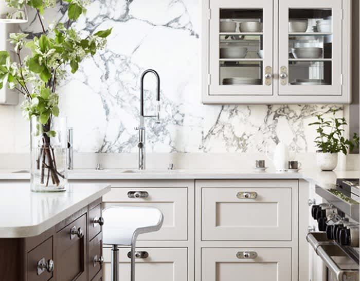 Aspirational Inspiration Stone Slab Backsplashes Kitchn