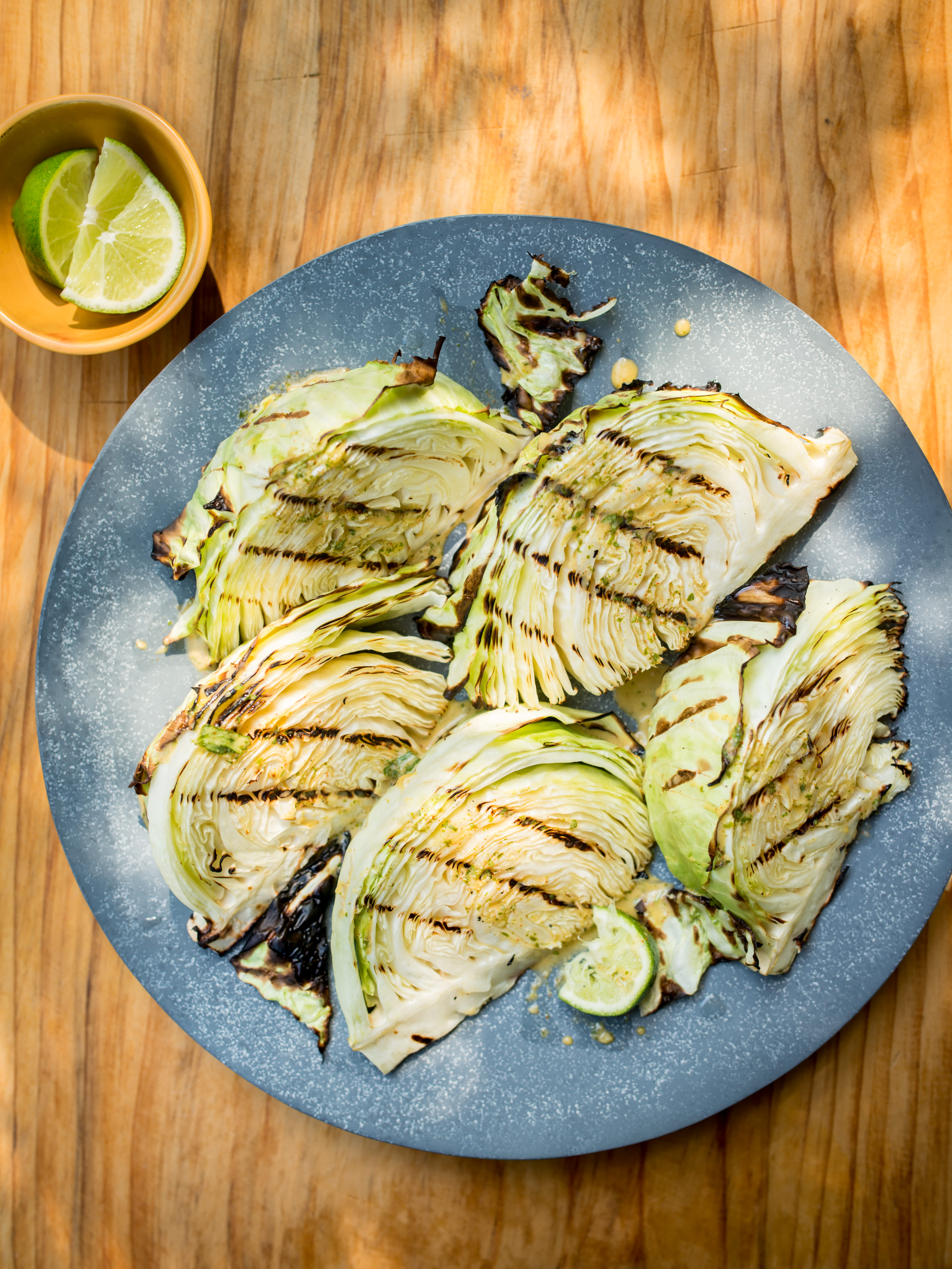 Grilled Cabbage Wedges with Spicy Lime Dressing Kitchn